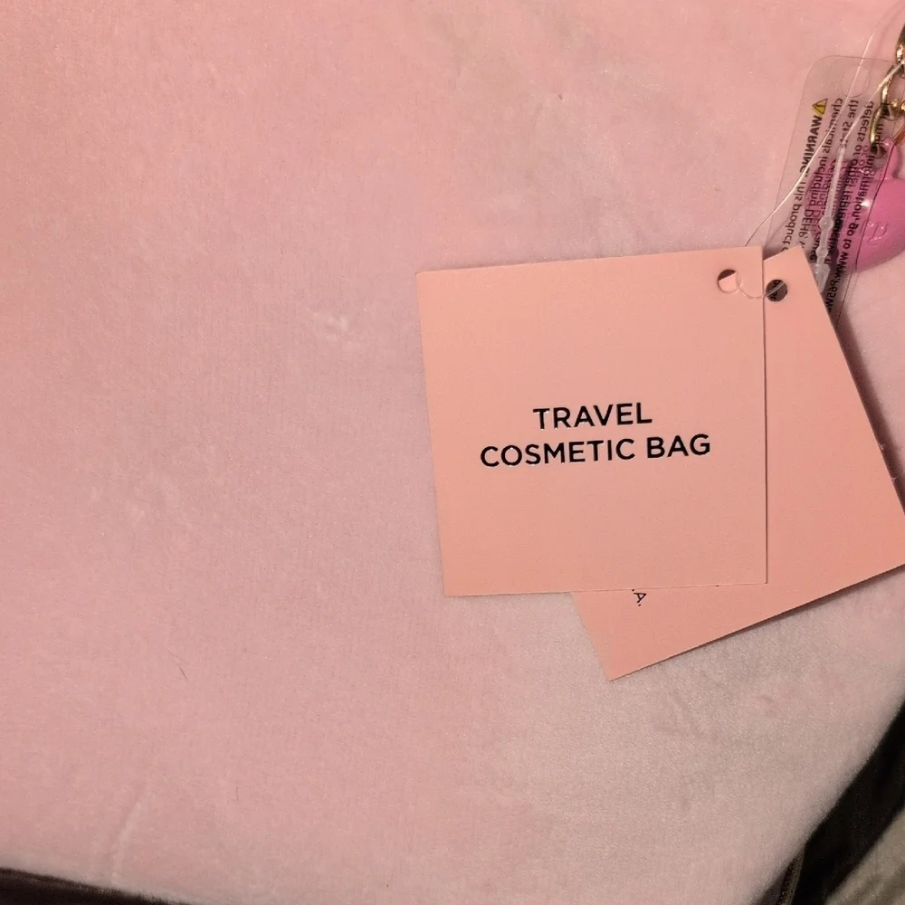 Juicy Couture Pink and Brown Cosmetic Case NWT